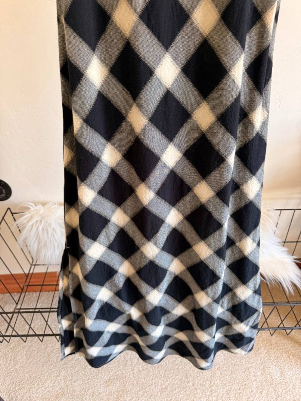 NWT Pistola Mari Black & White Multi Plaid Midi Slip Dress S - Picture 9 of 13